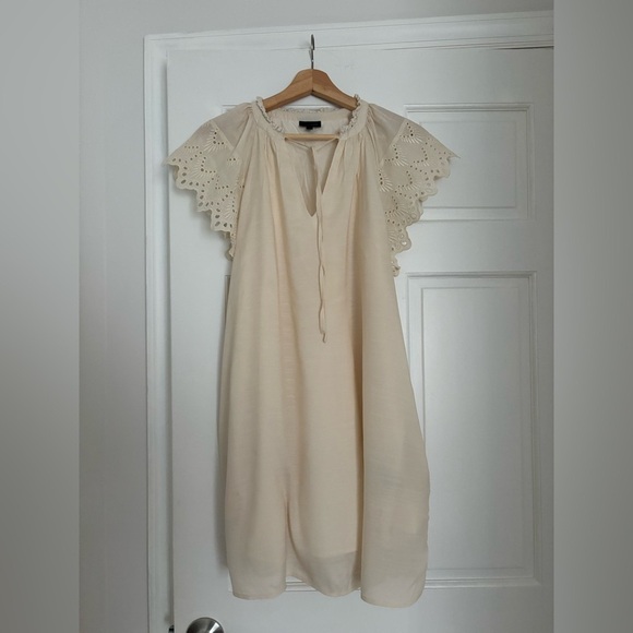 Who What Wear Dresses & Skirts - Who What Wear Cream Flutter Sleeve Sundress